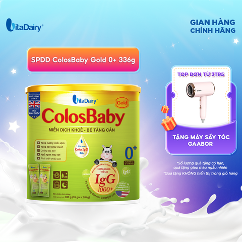  Sữa bột ColosBaby Gold 0+ 336g - Dạng Gói Tiện Lợi 