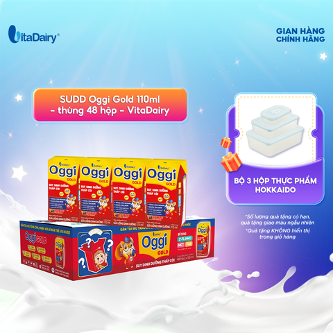  Sữa uống dinh dưỡng Oggi Gold 110ml - thùng 48 hộp - VitaDairy 