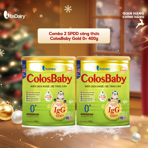  Combo 2 SPDD công thức Colosbaby Gold 0+ 400g 