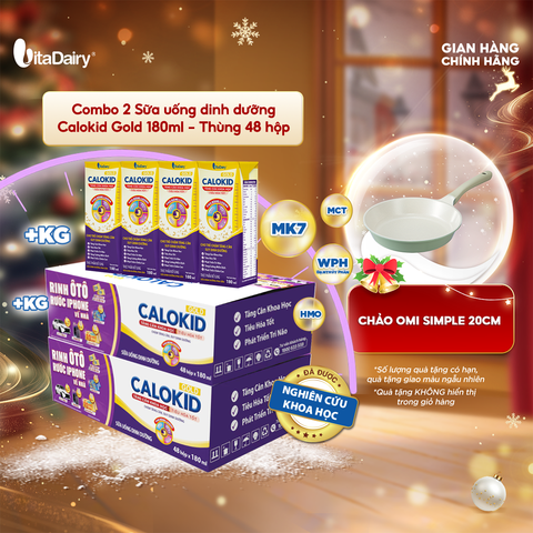  Combo 2 Sữa uống dinh dưỡng Calokid Gold 180ml - VitaDairy 