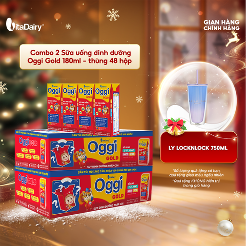  Combo 2 Sữa uống dinh dưỡng Oggi Gold 180ml - VitaDairy 