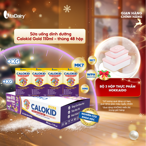 Sữa uống dinh dưỡng Calokid Gold 110ml - thùng 48 hộp - VitaDairy 