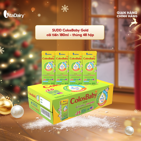  Sữa uống dinh dưỡng ColosBaby Gold cải tiến 180ml - thùng 48 hộp 