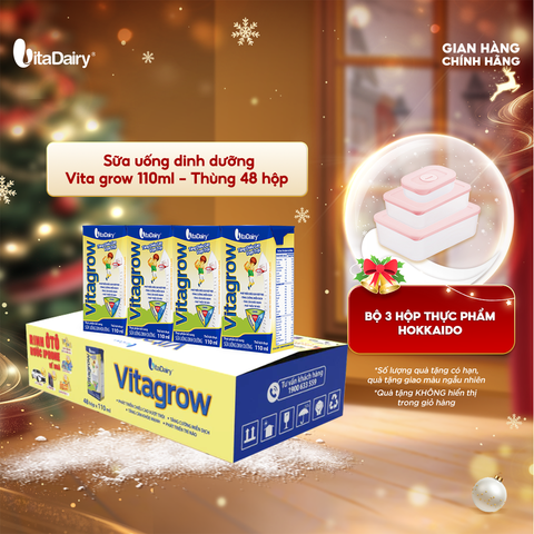  Sữa uống dinh dưỡng Vita grow 110ml - thùng 48 hộp - VitaDairy 