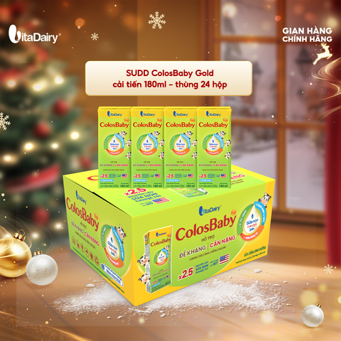  Sữa uống dinh dưỡng ColosBaby Gold cải tiến 180ml - thùng 24 hộp 