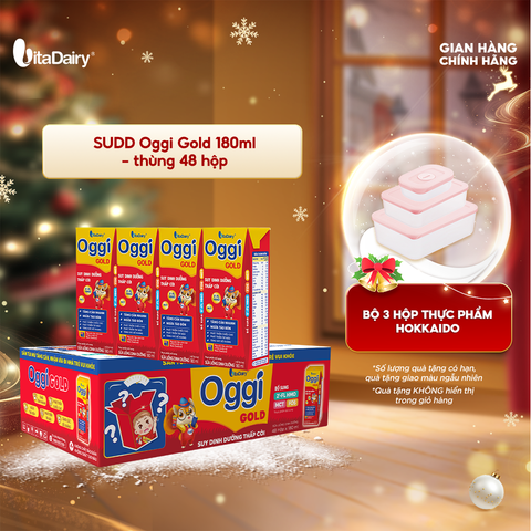  Sữa uống dinh dưỡng Oggi Gold 180ml - thùng 48 hộp - VitaDairy 