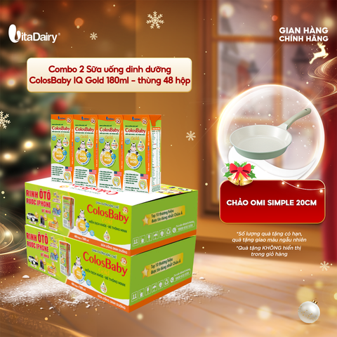  Combo 2 Sữa uống dinh dưỡng Colosbaby IQ Gold 180ml - VitaDairy 