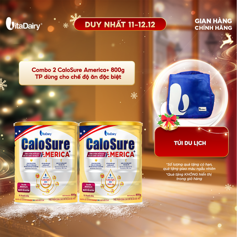  Combo 2 Sữa bột CaloSure America+ 800g (Tiểu đường) - VitaDairy 