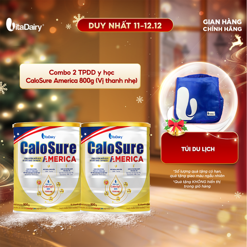  Combo 2 Sữa bột CaloSure America 800g (Vị thanh nhẹ) - VitaDairy 