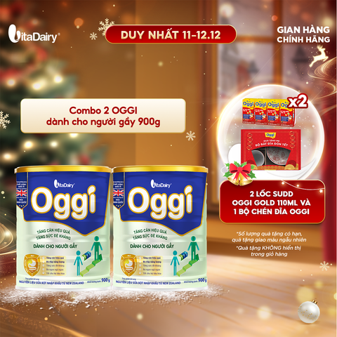  Combo 2 Sữa bột OGGI 900g, hỗ trợ dinh dưỡng cho người cần tăng cân và duy trì vóc dáng - VitaDairy 