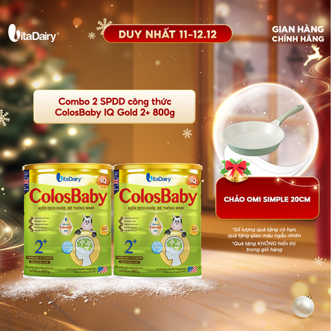 Combo 2 Sữa bột công thức Colosbaby IQ Gold 2+ 800g - VitaDairy 