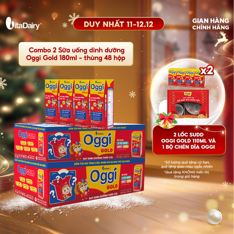  Combo 2 Sữa uống dinh dưỡng Oggi Gold 180ml - VitaDairy 