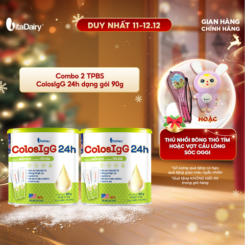  Combo 2 Thực phẩm bổ sung ColosIgG 24h 90g - VitaDairy 