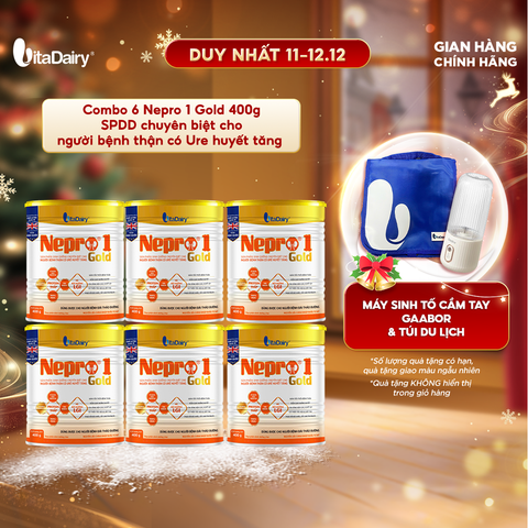  Combo 6 Sữa bột Nepro 1 Gold 400g phù hợp với người cần lưu ý đường huyết và sức khỏe thận - VitaDairy 