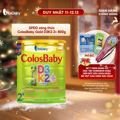  SPDD công thức Colosbaby Gold D3K2 2+ 800g 