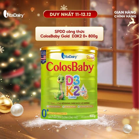  SPDD công thức Colosbaby Gold D3K2 0+ 800g 