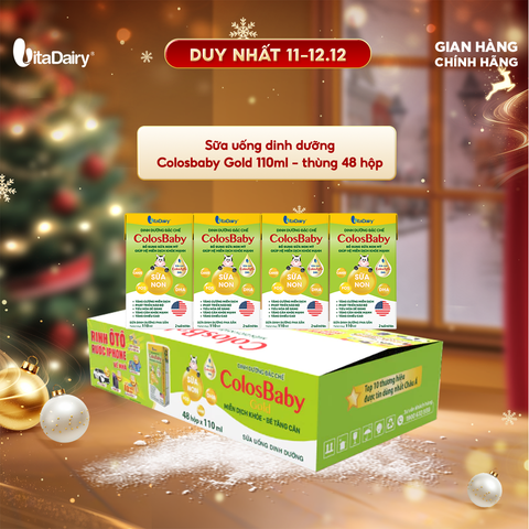  Sữa uống dinh dưỡng Colosbaby Gold 110ml - Thùng 48 hộp - VitaDairy 