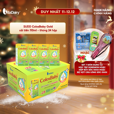  Sữa uống dinh dưỡng ColosBaby Gold cải tiến 110ml - thùng 24 hộp 