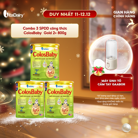  Combo 3 SPDD công thức Colosbaby Gold 2+ 800g - VitaDairy 