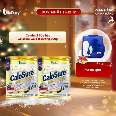  Combo 2 Sữa bột dùng cho chế độ ăn đặc biệt Calosure Gold 900g (ít đường) - Vitadairy 