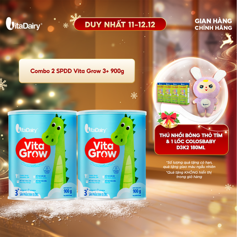  Combo 2 SPDD công thức Vita Grow 3+ 900g 