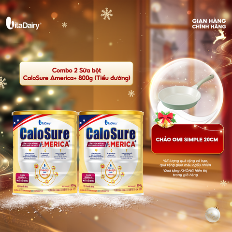  Combo 2 Sữa bột CaloSure America+ 800g (Tiểu đường) - VitaDairy 
