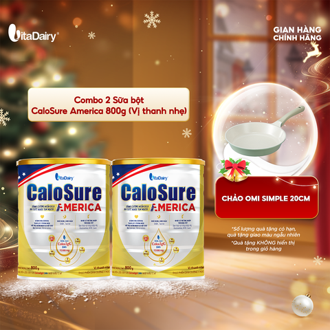  Combo 2 Sữa bột CaloSure America 800g (Vị thanh nhẹ) - VitaDairy 