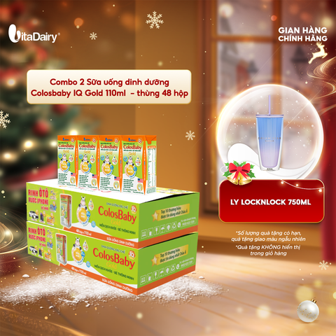  Combo 2 Sữa uống dinh dưỡng Colosbaby IQ Gold 110ml - VitaDairy 