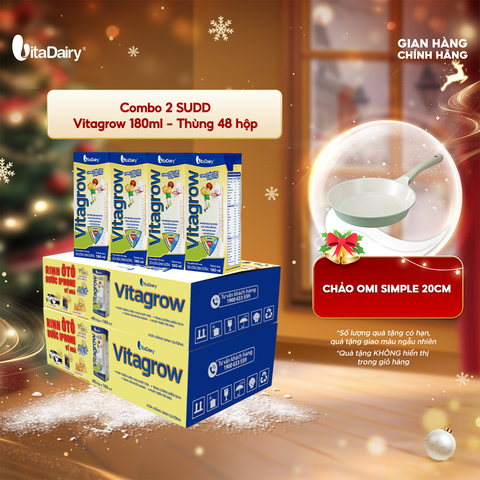  Combo 2 Sữa uống dinh dưỡng Vitagrow 180ml - VitaDairy 