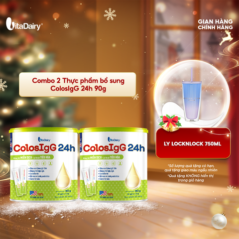  Combo 2 Thực phẩm bổ sung ColosIgG 24h 90g - VitaDairy 