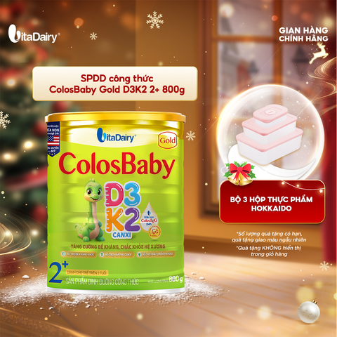  SPDD công thức Colosbaby Gold D3K2 2+ 800g 