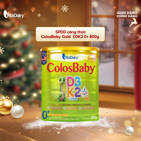  SPDD công thức Colosbaby Gold D3K2 0+ 800g 