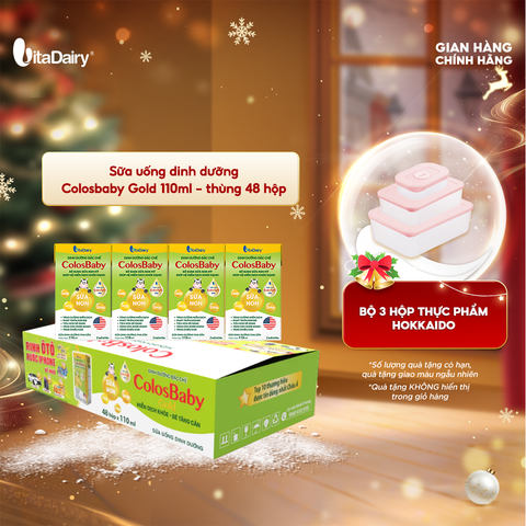  Sữa uống dinh dưỡng Colosbaby Gold 110ml - Thùng 48 hộp - VitaDairy 