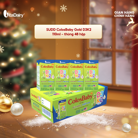  Sữa uống dinh dưỡng ColosBaby Gold D3K2 110ml - thùng 48 hộp 
