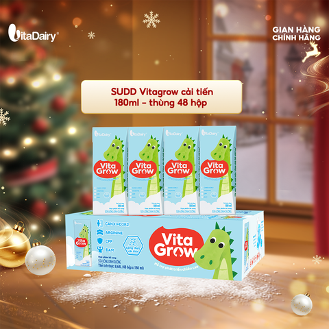  Sữa uống dinh dưỡng Vitagrow cải tiến 180ml - thùng 48 hộp 