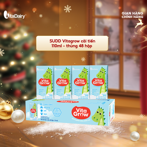  Sữa uống dinh dưỡng Vitagrow cải tiến 110ml - thùng 48 hộp 