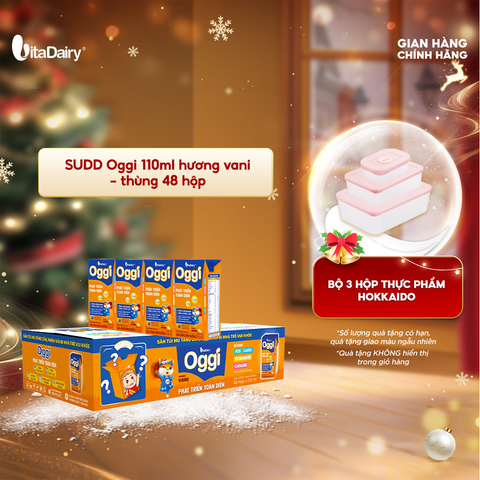  Sữa uống dinh dưỡng Oggi 110ml hương vani - thùng 48 hộp - VitaDairy 
