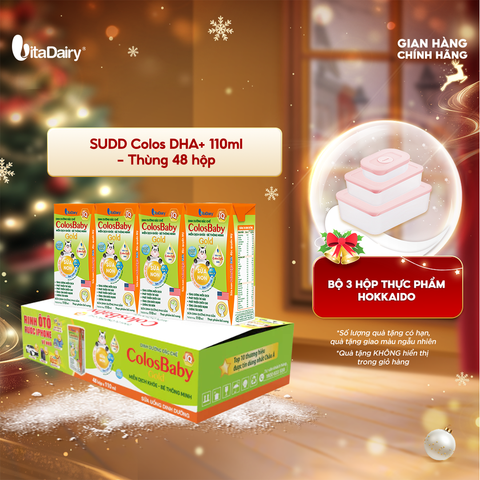  Sữa uống dinh dưỡng Colos DHA+ 110ml - Thùng 48 hộp - VitaDairy 