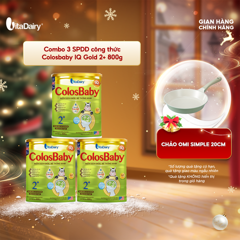  Combo 3 SPDD công thức Colosbaby IQ Gold 2+ 800g - VitaDairy 