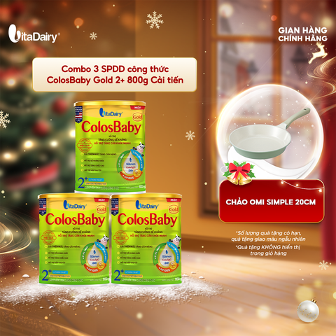  Combo 3 SPDD công thức ColosBaby Gold 2+ 800g (Cải tiến) 