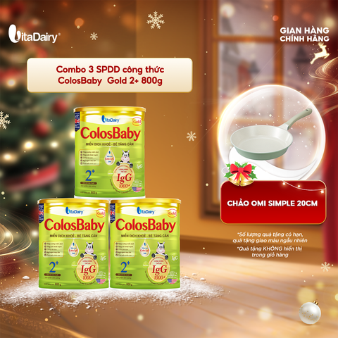  Combo 3 SPDD công thức Colosbaby Gold 2+ 800g - VitaDairy 