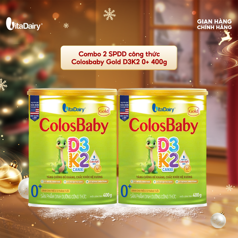  Combo 2 SPDD công thức Colosbaby Gold D3K2 0+ 400g 