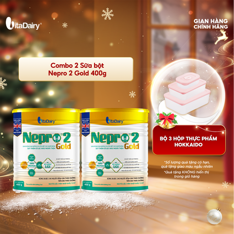  Combo 2 Sữa bột Nepro 2 Gold 400g (cho người tiểu đường) - VitaDairy 
