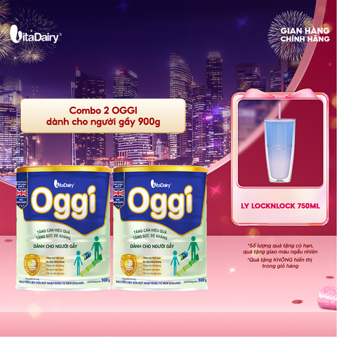  Combo 2 Sữa bột OGGI 900g, hỗ trợ dinh dưỡng cho người cần tăng cân và duy trì vóc dáng - VitaDairy 