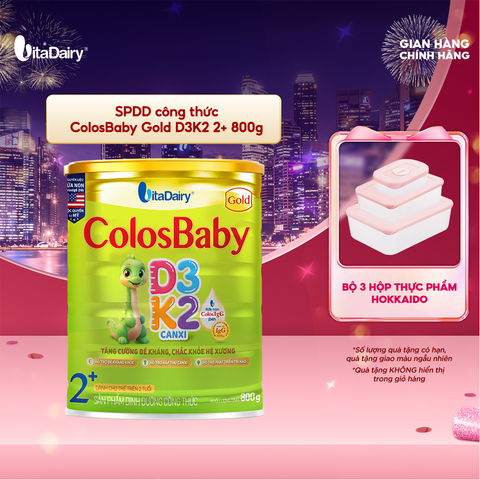  SPDD công thức Colosbaby Gold D3K2 2+ 800g 