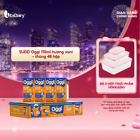  Sữa uống dinh dưỡng Oggi 110ml hương vani - thùng 48 hộp - VitaDairy 