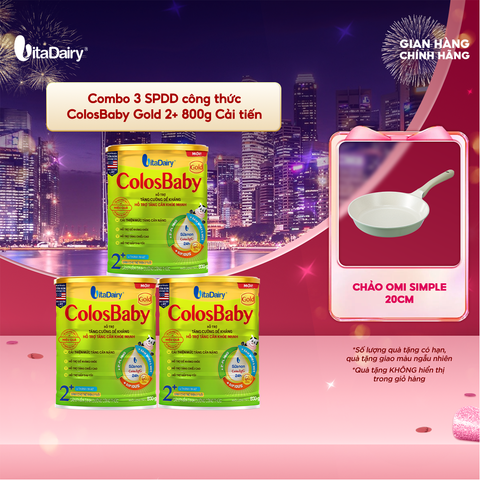  Combo 3 SPDD công thức ColosBaby Gold 2+ 800g (Cải tiến) 