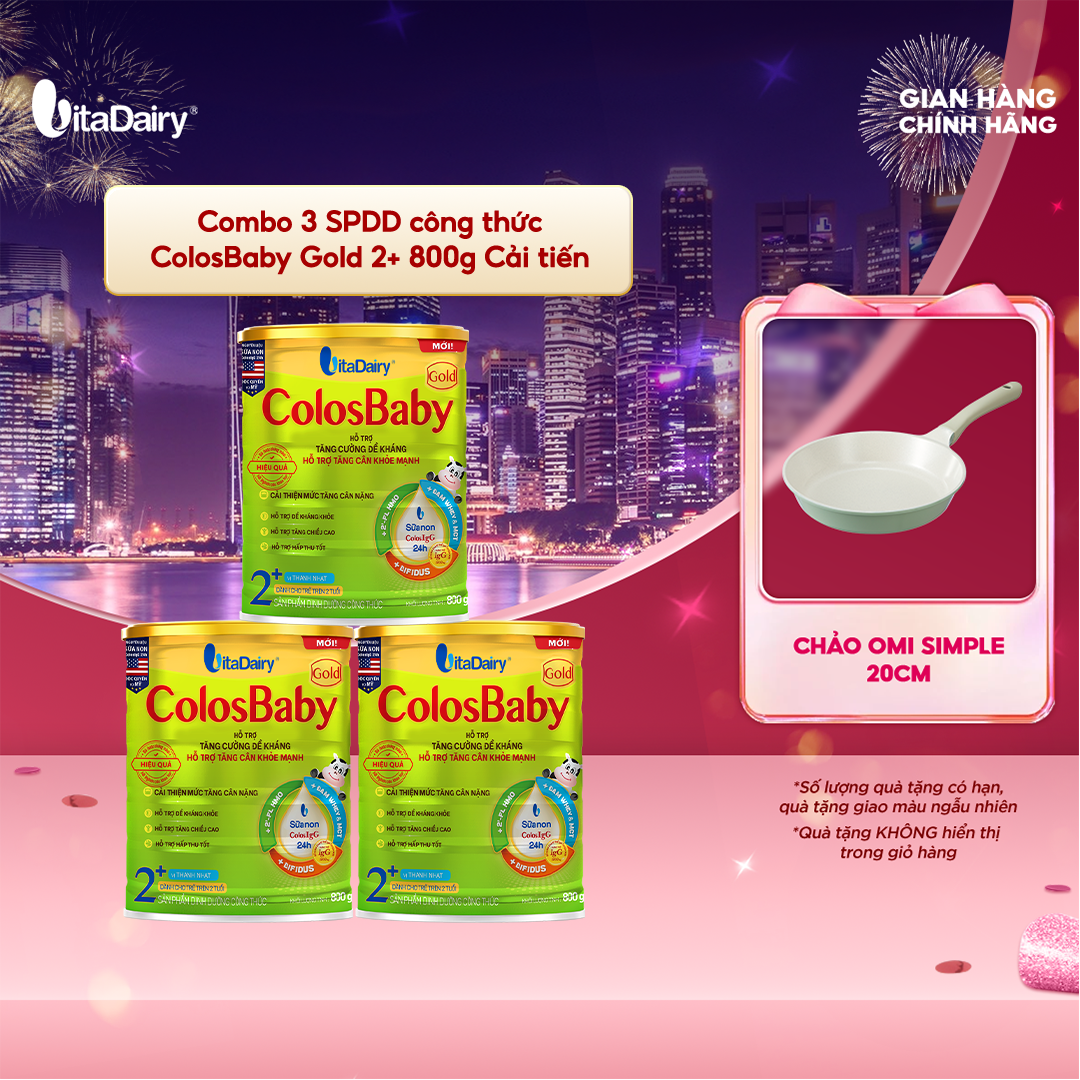  Combo 3 SPDD công thức ColosBaby Gold 2+ 800g (Cải tiến) 