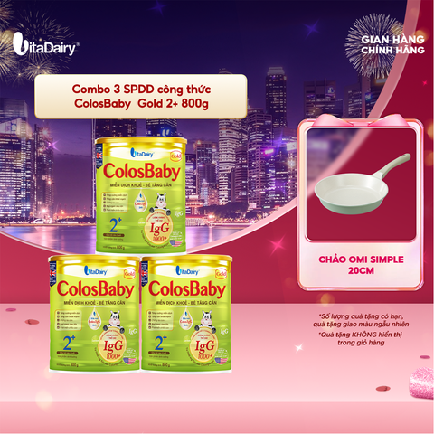  Combo 3 SPDD công thức Colosbaby Gold 2+ 800g - VitaDairy 