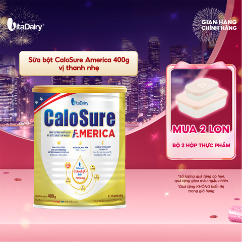  Sữa bột CaloSure America vị thanh nhẹ 400g 